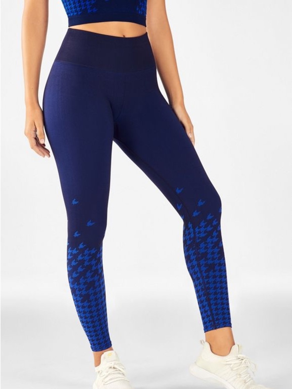Fabletics Navy Blue High-Waist Houndstooth Leggings